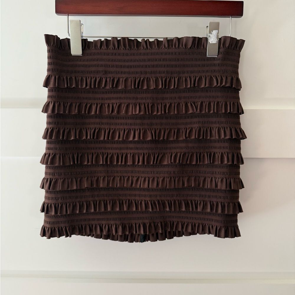 New Pleasure Doing Business Ruffled Skirt top boho vibes coastal cowgirl
